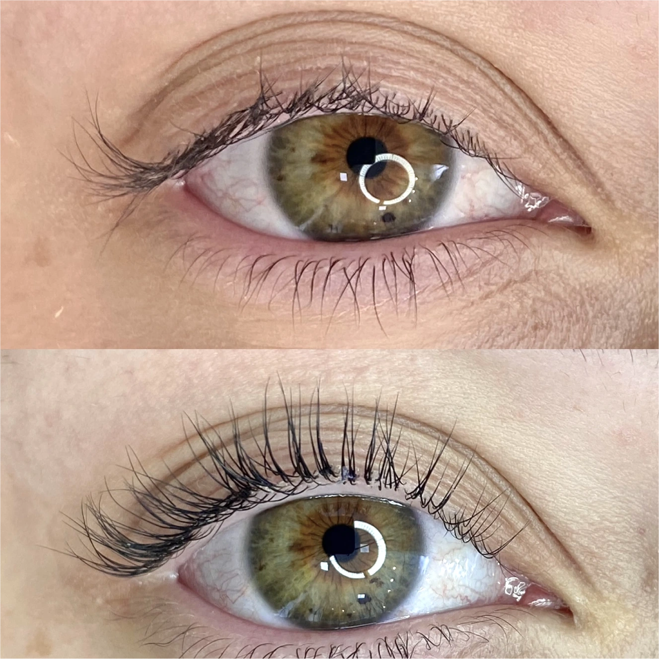 Antes e depois, Cílios, 60 dias de uso