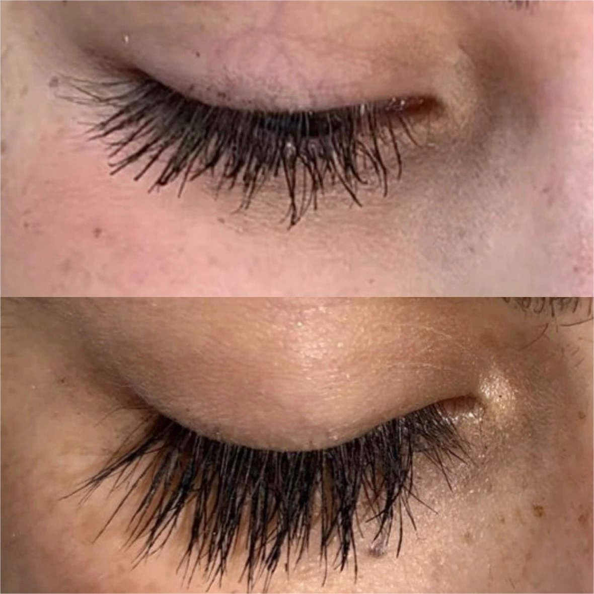 Antes e depois, Cílios, 67 dias de uso